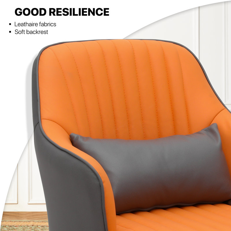 MoNiBloom Faux Leather Accent Chair Upholstered Armchair Living Room